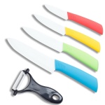 Ceramic Knives with Sheaths 5 Pieces with Color Handle 6 Inch 5 Inch 4 Inch 3 Inch Ceramic Knife and Peeler (5 Color)