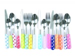 Cutlery Set Polka Dots Assorted Colours
