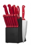 Cutlery Set with Black Block, Red