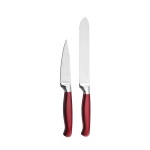 2-Piece Pearlized Stainless Steel Fruit and Vegetable Set, Candy Apple Red