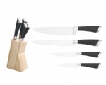 5-Piece Hollow Knife Set With Wooden Block