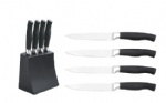 5-Piece Hollow Steak Knife Set With Painted Block
