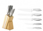 6-Piece Hollow Knife Set With Wooden Block