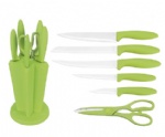 7-Piece Stainless Steel Kitchen Knife Set With Knife Block