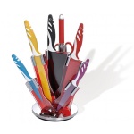 8Pcs Knife Set With Stand ( colourful )