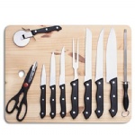 11 Piece Knife Set With Rustic Cutting Board