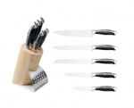6PCS Forged Knife Set With Bamboo Knife Block
