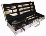 Stainless Steel BBQ Cooking TOOL UTENSIL SET - Complete With Luxury Presentation Case