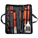 11 PIECE STAINLESS STEEL BARBECUE BBQ GRILL COOKING TOOL SET WITH CARRY BAG