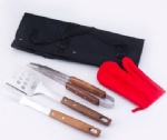 4-Piece Stainless-Steel Barbecue Tool Set with Nylon Bag