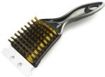 Universal BBQ And Grill Cleaning Brush With Integrated Scraper