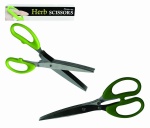 Novelty Stainless Steel 5 Blade Herb Cutting Scissors