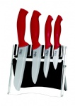 Ceramic Knives with Block- 5 Piece Cutlery Set